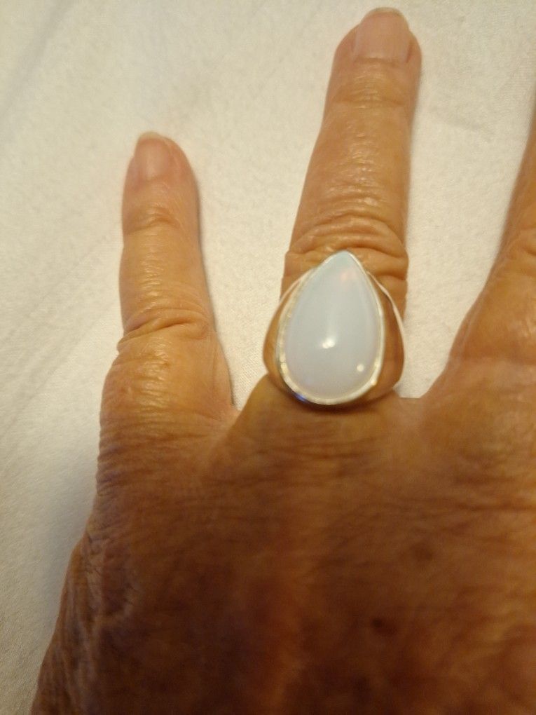 Rainbow Moonstone Ring