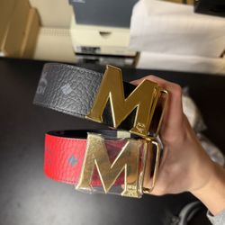 Brand New MCM Belts Reversible Black Red White  