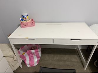 ikea white desk with drawers