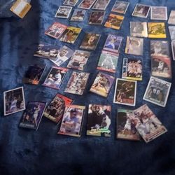 Basketball Baseball And Football Cards Look At Description