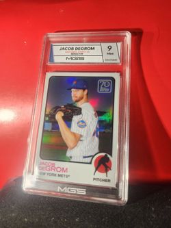 JACOB DeGROM  2021 TOPPS 70 YEARS OF TOPPS BASEBALL CHROME INSERT CARD 70YTC-23 MGS 9 MT