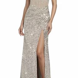 Beautiful silver Formal Dreaa