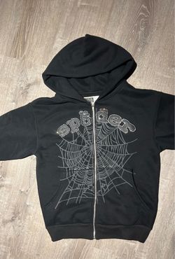 Sp5der OG Web V2 Rhinestone Zip Up