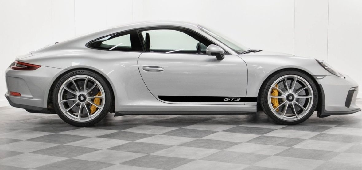 Custom Porsche 911 2012-2019 991 GT3 Triple Stripe Side Graphic Decal Set