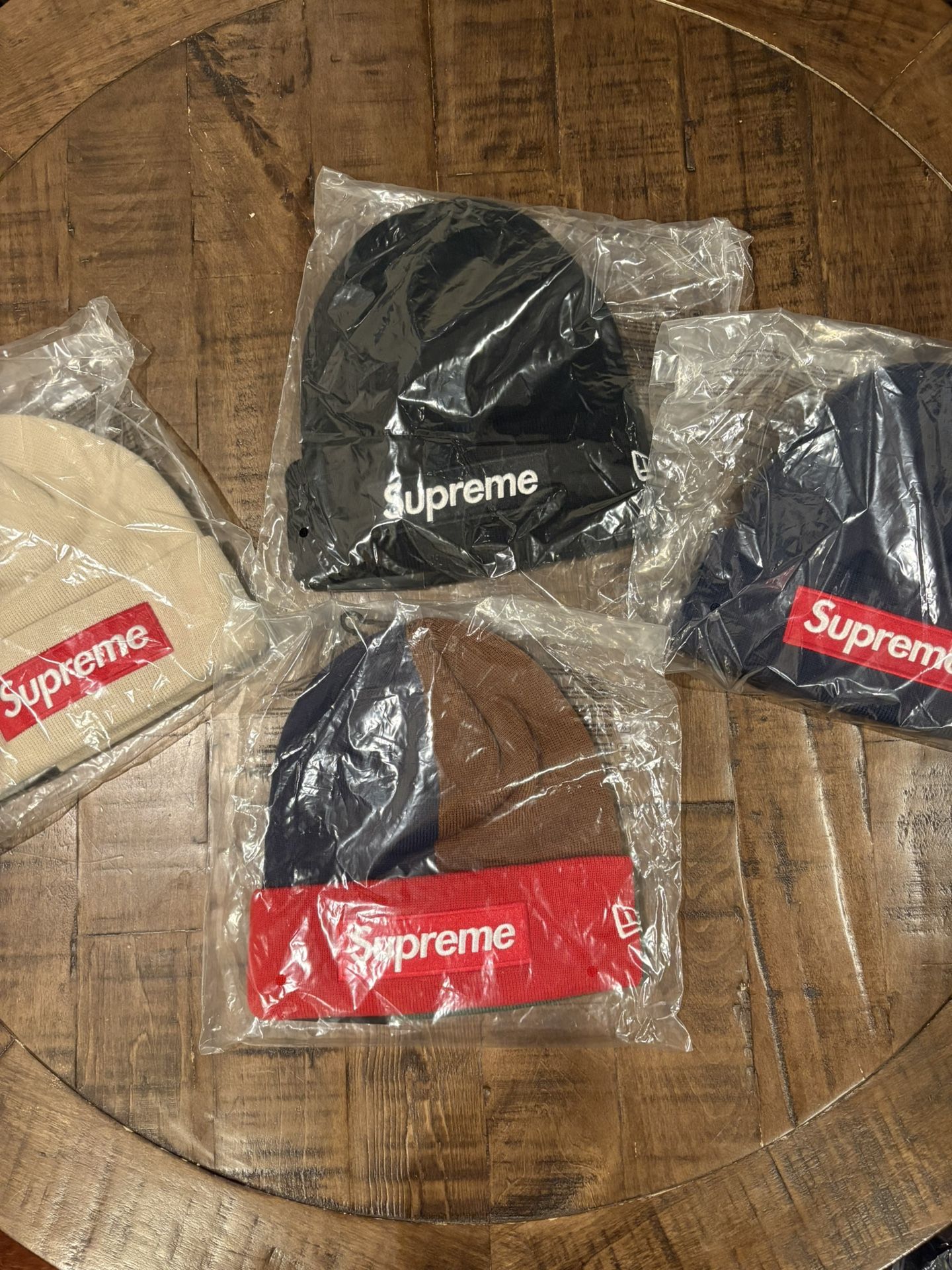Supreme Box Logo Beanies FW24 Black, Multicolor, Stone, Navy