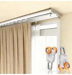 11,5 ft double curtain track. Ceiling mount. Heavy duty
