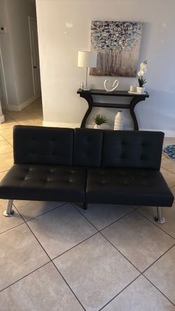 Black Couch convertible into small bed