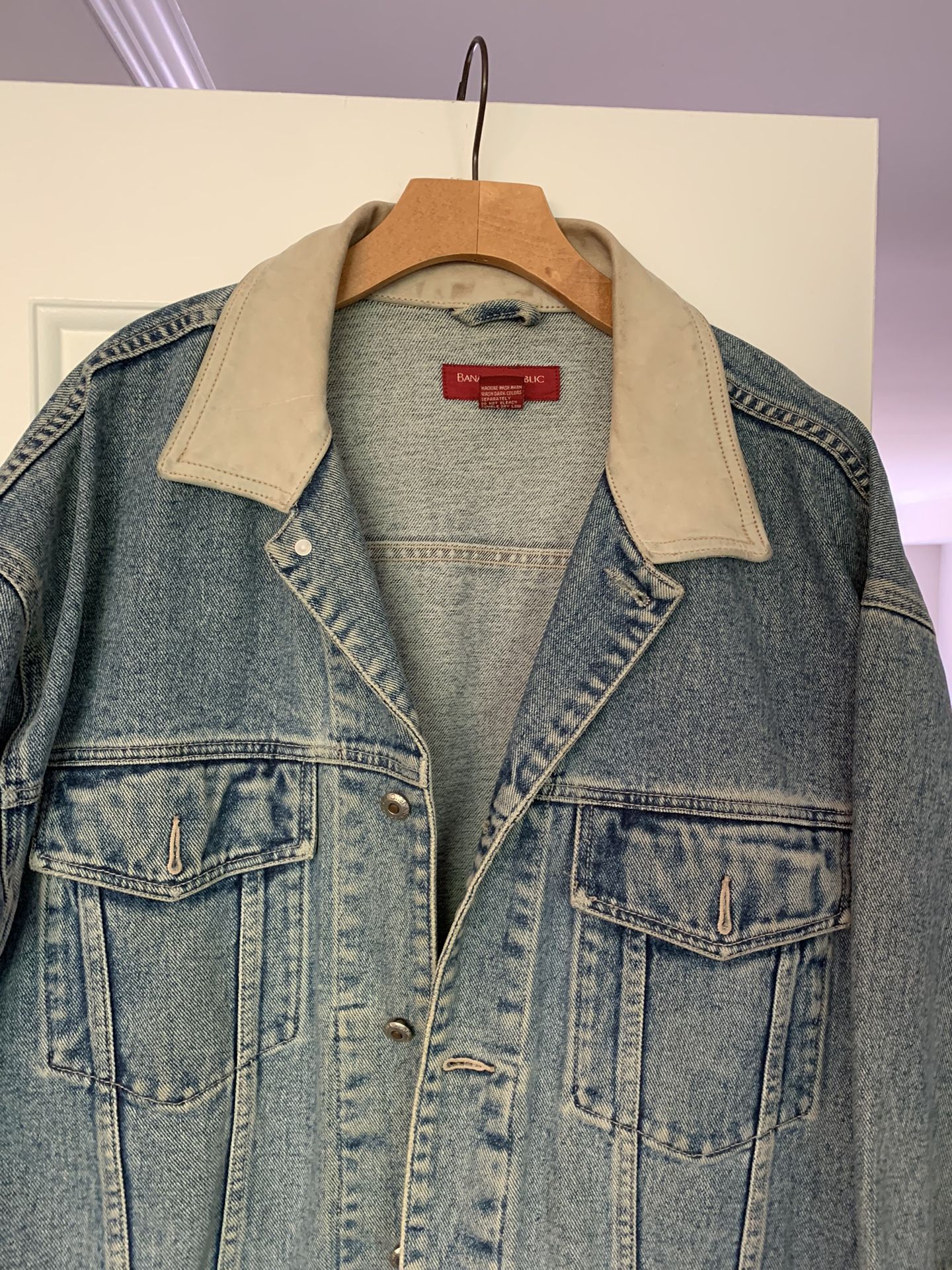 Men’s Denim Leather Jacket