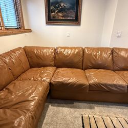Lether  L Shape Sectional Sofa