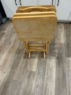 Wood TV trays