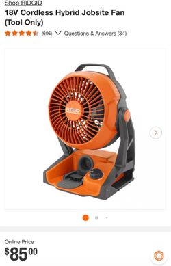 18V Cordless Hybrid Jobsite Fan(tool only)