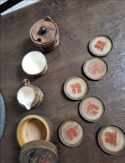 Japanese Ceramic  breakfast Set with Coasters