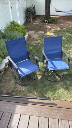 Outdoor Swivel Patio Chairs Set of 2