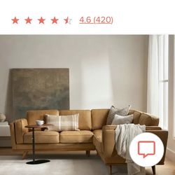 Nearly New Article Leather Sectional