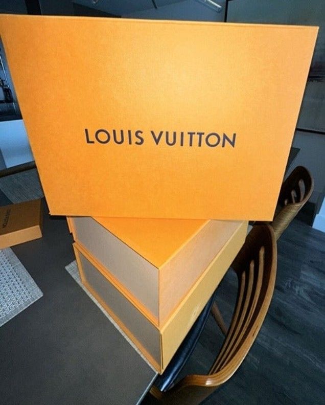 New Authentic Louis Vuitton Lv Orange Gift Bag And Magnetic Empty