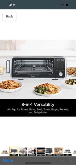 Ninja SP201 Digital Air Fry Pro Countertop 8-in-1 Oven with Extended Height, XL Capacity, Flip Up & Away Capability for Storage Space, with Air Fry Ba