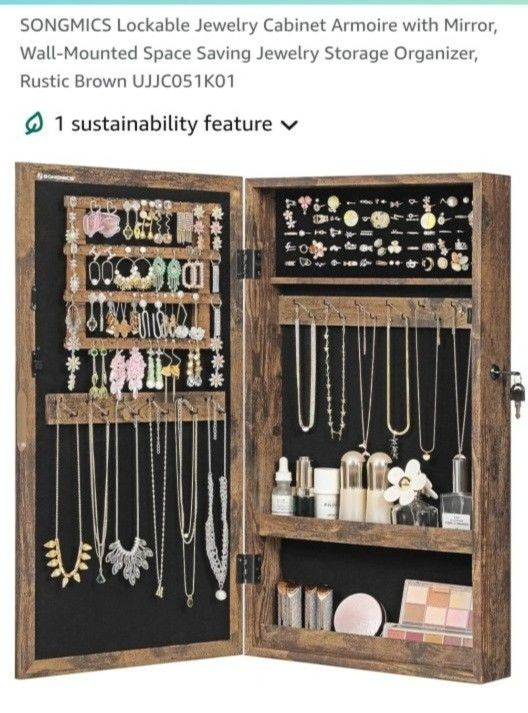 Mirror Jewelry Cabinet