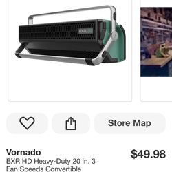 Vornado BXR HD Heavy-Duty 20 in. 3 Fan Speeds Convertible Tower Fan in Black with IP54 Rated Motor