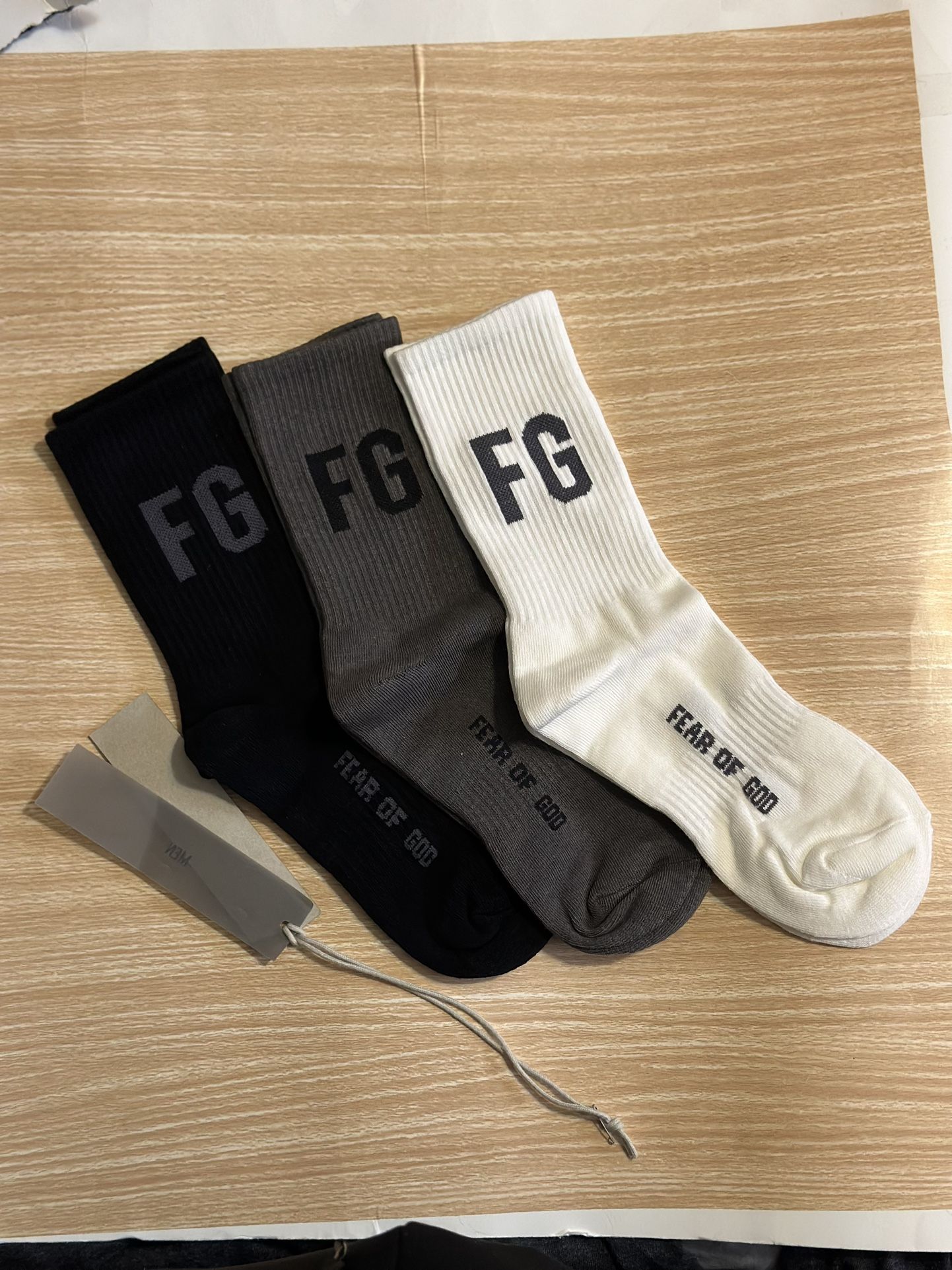 Fear Of God Socks Essentials set of 3 nylon cotton Premium socks