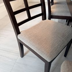 6 dining chairs and 2 benches