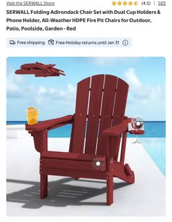 red folding chair