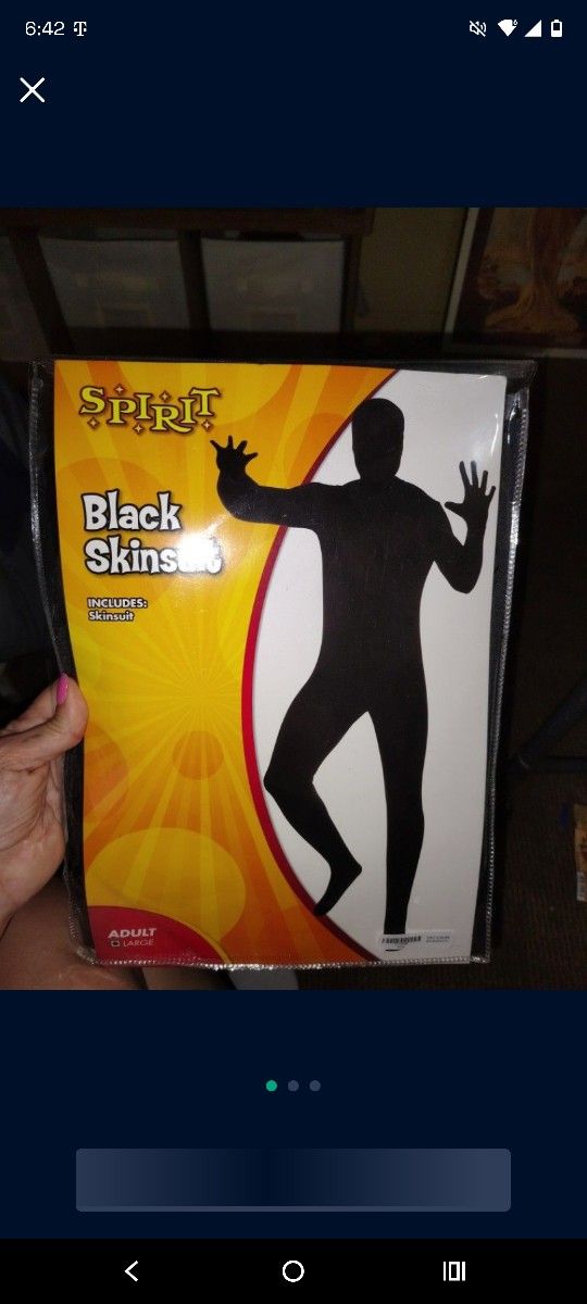 .New.  Adult Size Large/ Black Skinsuit
