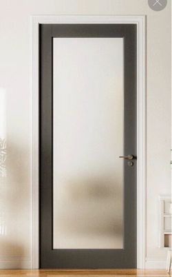 Interior Door with Frosted Glass Panel