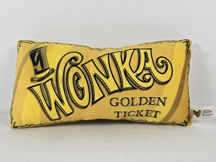 Willy Wonka & the Chocolate Factory Golden Ticket Stuffed Soft Plush 9"