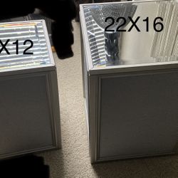 MIRRORED GLAM SIDE TABLE SET