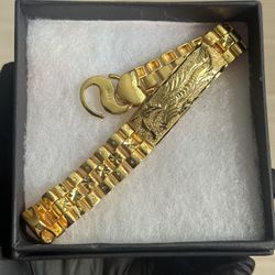 24K Gold Plated Dragon Bracelet