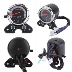 12 Volt Dual Universal Speedometer New