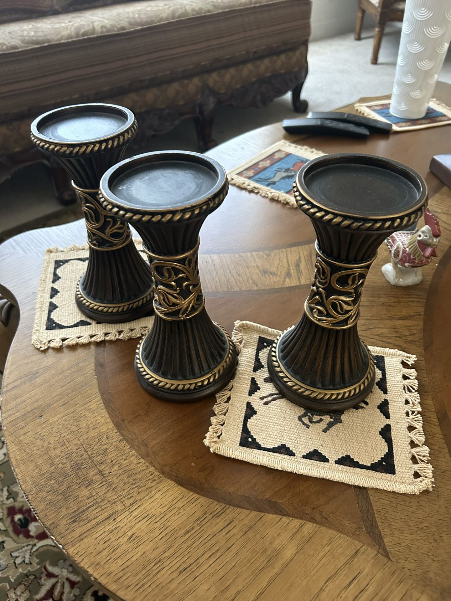 3 Ashley Candle Holders