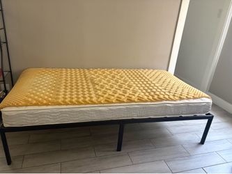 Full size bed frame and mattress