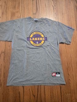 Vintage Nike Team LA Lakers Shirt - Mens Large - Grey Graphic Tee