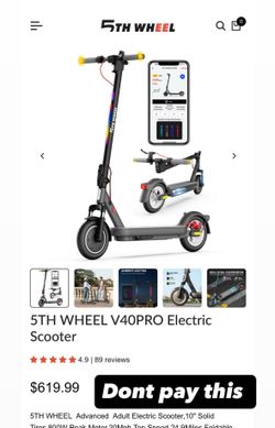 5th Wheel Electric Scooter V40 Pro $620 RETAIL