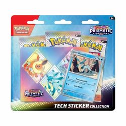 Pokémon TCG Prismatic Evolutions Tech Sticker Collection 3-Pack Promo Booster