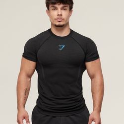 Gymshark ONYX V5 Black And Blue T-shirt L Size