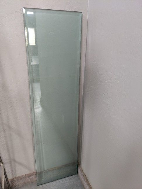 2 Thick Glass Pieces, 16" x 60" Shelf, Table
