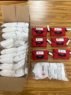 6 Keyring Pouches Gloves & Face Shield student kits new