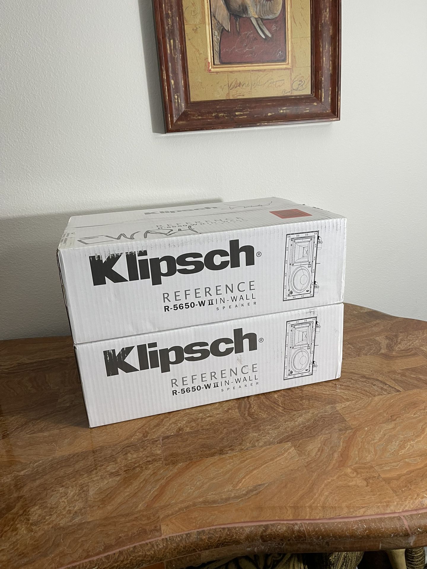 Klipsch R-5650-Wii In Wall Speakers (pair) New In Box .