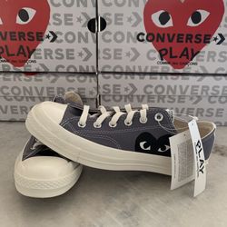 CDG Play x Converse Size 8 Gray