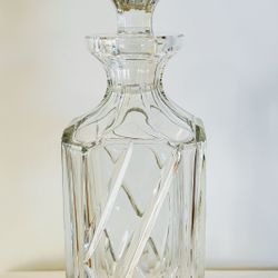Cut Crystal Whisky Decanter ~ Prism Cut Stopper