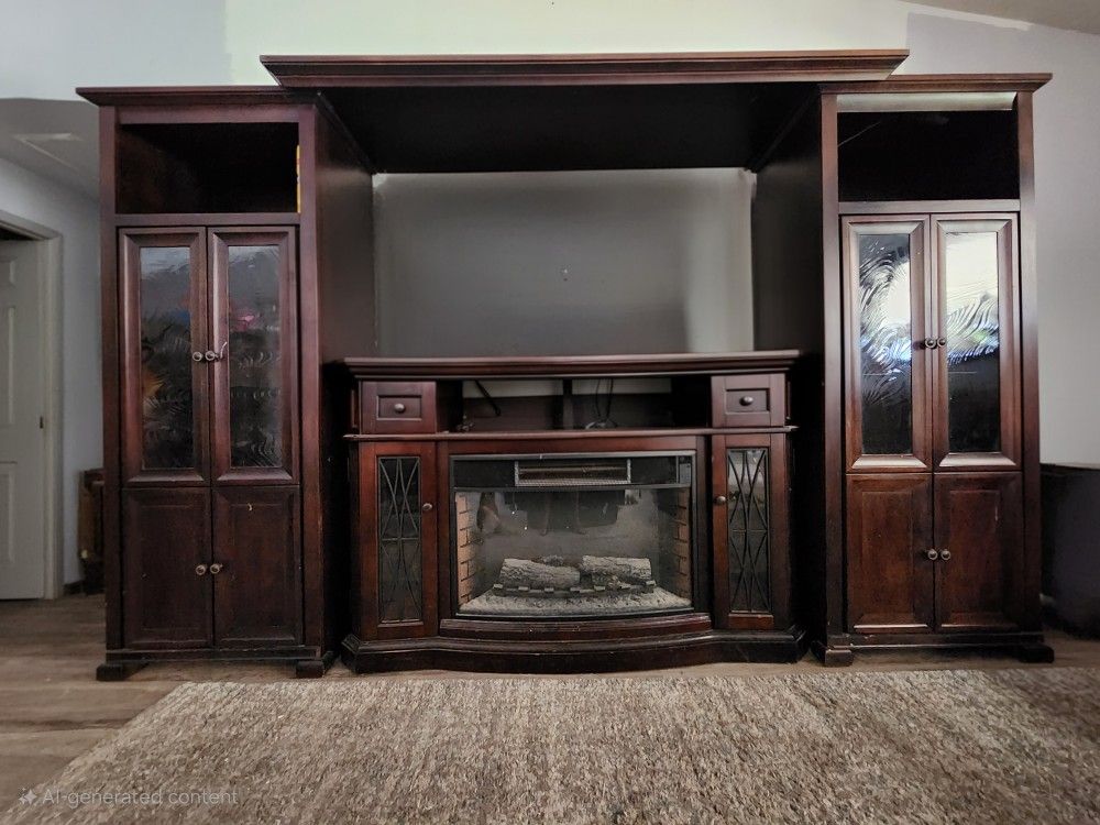 Entertainment Center And Fireplace