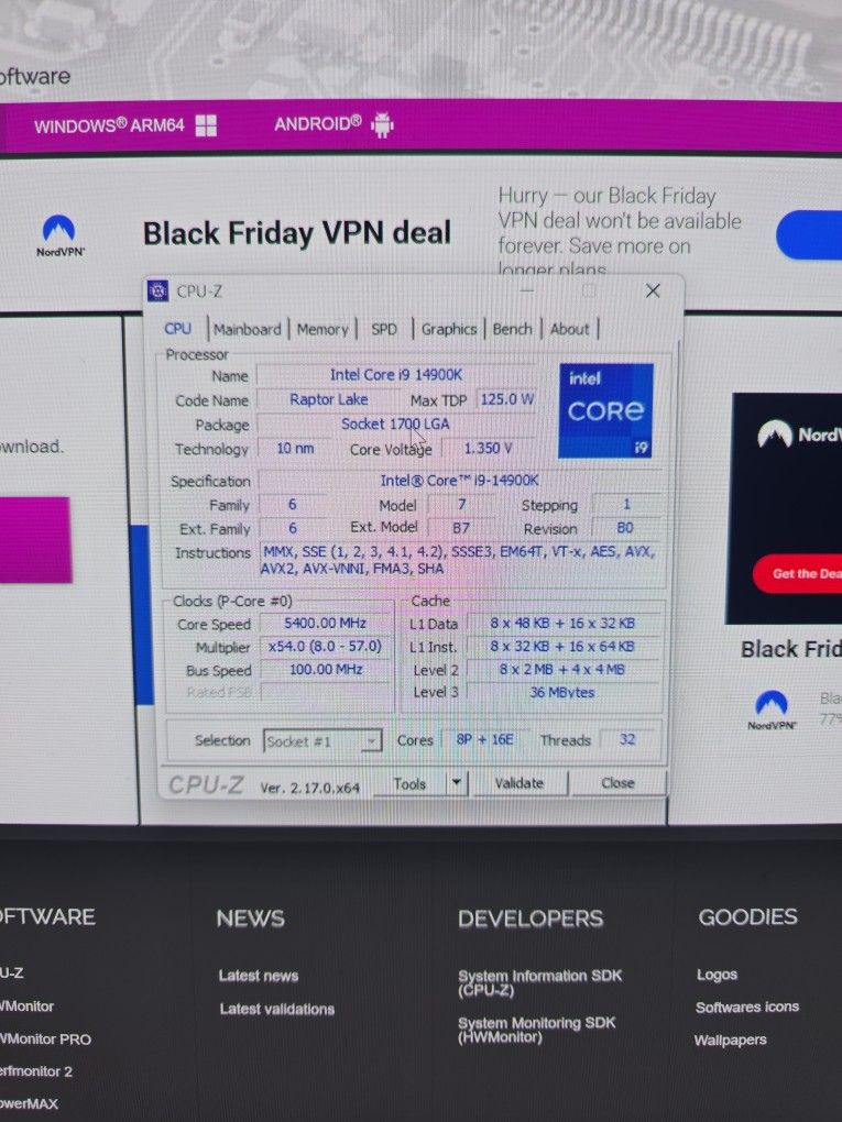 Intel 14900k Z790 Asus