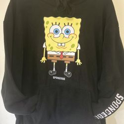 🖤 SpongeBob SquarePants Black Hoodie – Fun & Casual! 💛