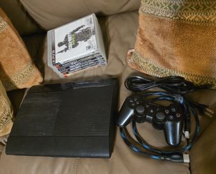 Sony PlayStation 3 Super Slim CECH-4001B 250GB Console Bundle w 6 Games - Tested - Works