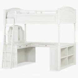 Pottery Barn Teen Chelsea Vanity Loft Bed Used