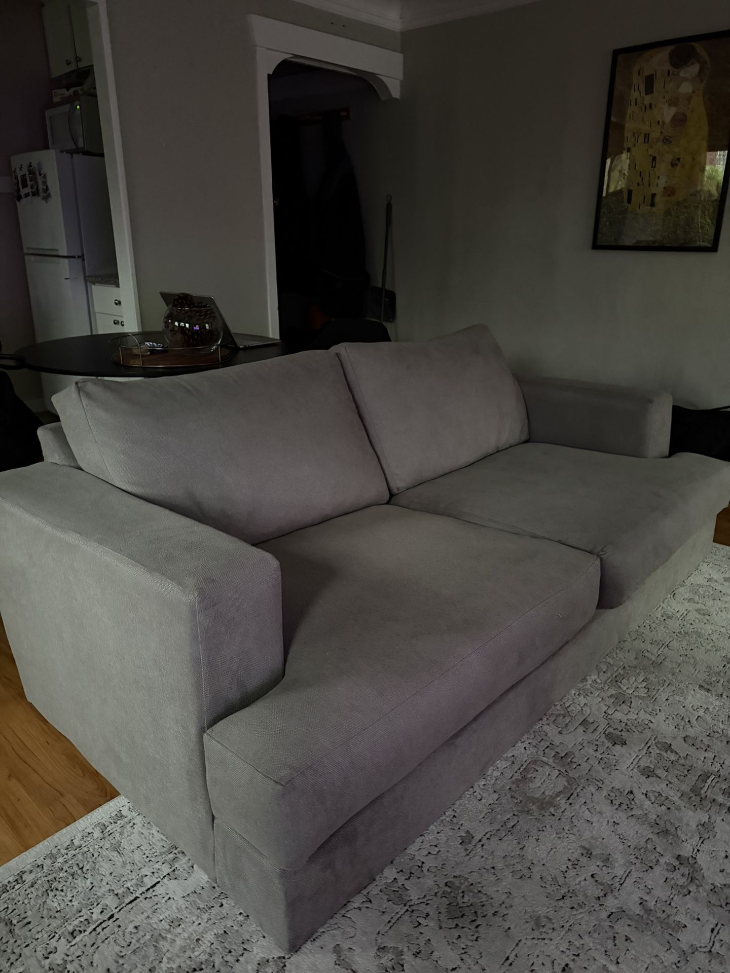 Loveseat Couch With Down Cushions 