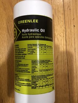 Greenlee Hydraulic Pump Oil