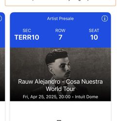 Rauw Alejandro Concert Tickets 4/25